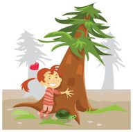 Tree Hugger girl
