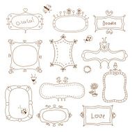 Set of doodle frames N2