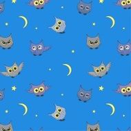 Seamless background with owls N2