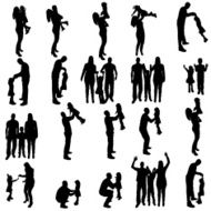 Vector Silhouette Of People N85