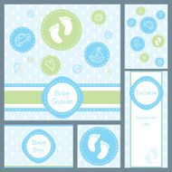 Baby shower card set N4