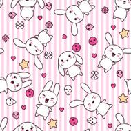 Seamless pattern with doodle Vector kawaii illustration N10