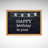 Birthday greetings on schoolboard N2