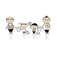 Back to school children with parents N4