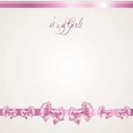Baby girl announcement card N61