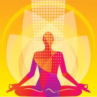 Meditation in a lotus pose Vector illustration