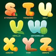 Fruits In Alphabetical Order Vector