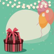 Birthday background with presents and balloons N11