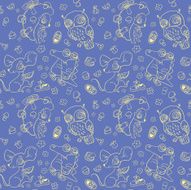 seamless set animal kids pattern N2