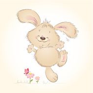 Cartoon happy rabbit