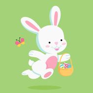 Easter Bunny Hiding Eggs