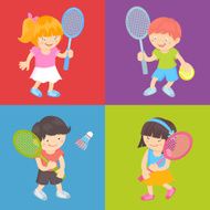 Kids playing tennis N6