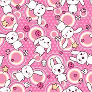 Seamless pattern with doodle Vector kawaii illustration N11