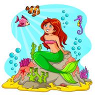 mermaid and her friends