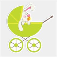 Rabbit in the baby carriage N2