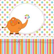 Baby background with elephant