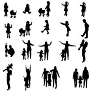 Vector Silhouette Of People N86