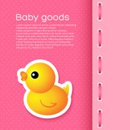 Pink Background with Cartoon Duck