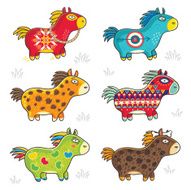 Funny cartoon horse N3