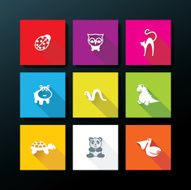 Vector flat baby toy icon set N16