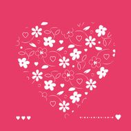 hearts and flowers greeting card N3