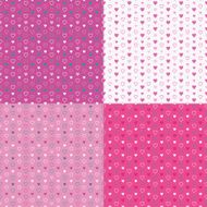 colorful hearts pattern set