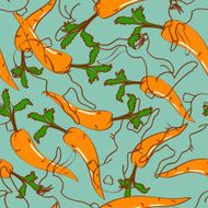 Seamless pattern of rabbits and carrots N2