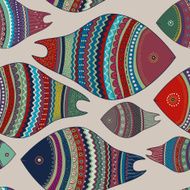 Seamless Colorful fishes