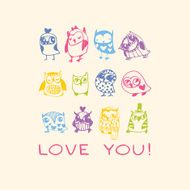 Owls Love card