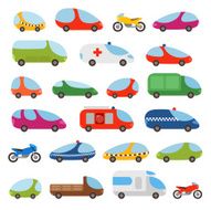 Cars icon set kids toys children pattern