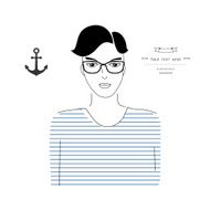 Fashion silhouette hipster style vector illustration