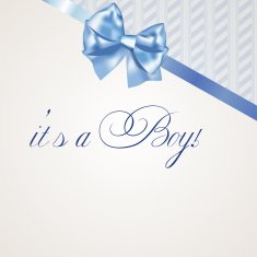 Baby boy announcement card N74