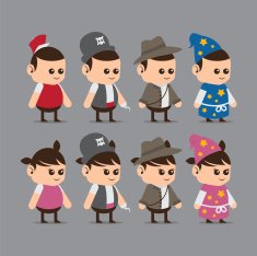 Boy and Girl in Costumes