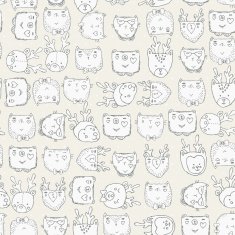 Seamless pattern with cute animals for baby fabric N3