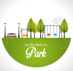 Park Design Over White Background Vector Illustration N12
