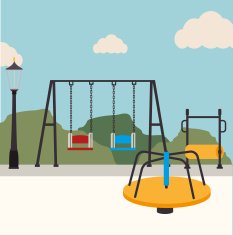 Park design over landscape background vector illustration N2