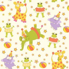 Seamless baby happy birthday background N3