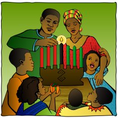 Family Celebrating Kwanzaa free image download