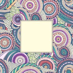 Floral ethnic doodle paisley background pattern in vector