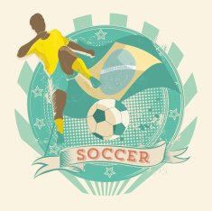 vintage brazil soccer icon
