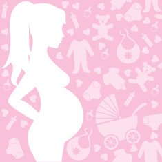 Silhouette Of The Pregnant Woman N4