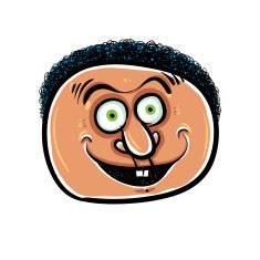 Happy cartoon face vector illustration N3