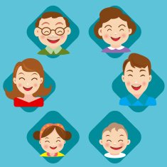 Set of family icons vector N2