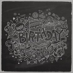 Birthday chalkboard background