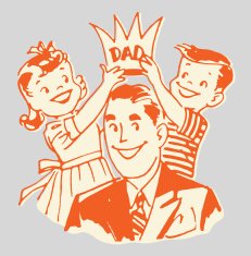 Children Placing Crown on Dad