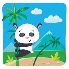 Little panda on bamboo N3