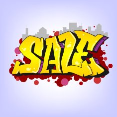 Graffiti style sale inscription urban art N2