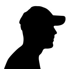 Vector silhouette of a man N12