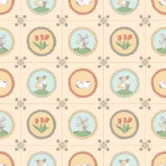 Seamless tiles pattern with Dutch traditional elements