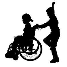 Vector silhouette of a boy N126